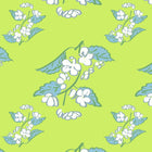 Celery Breezy Blossoms Fabric