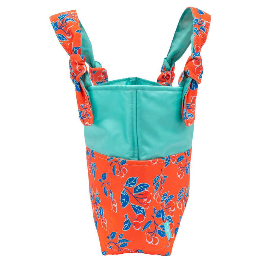 Coral Cherries Jubilee/Aqua Outside Bag