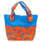 Coral Cherries Jubilee/Blue Outside Bag