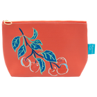 Coral Cherries Jubilee Eco-Leather Ditty Bag