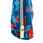 Navy Cherries Puffy Half Moon Pouch