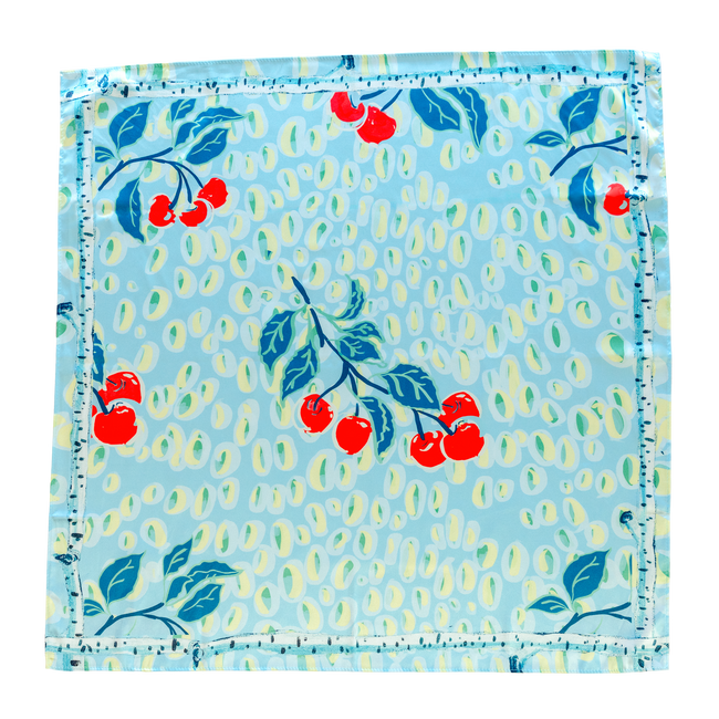 Cherries Jubilee Satin Scarf