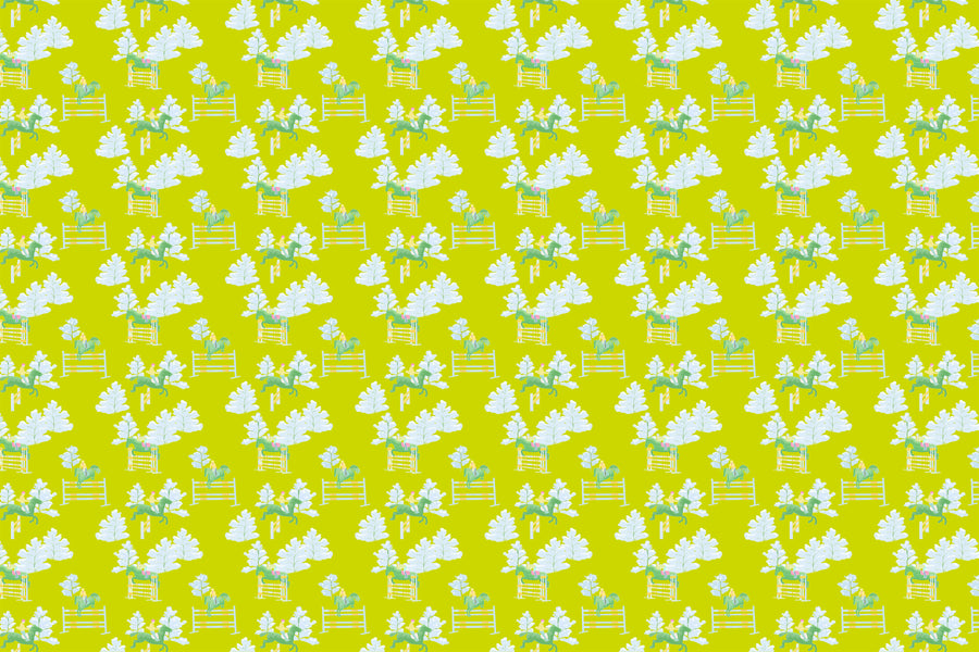 Citron Rails Up Fabric