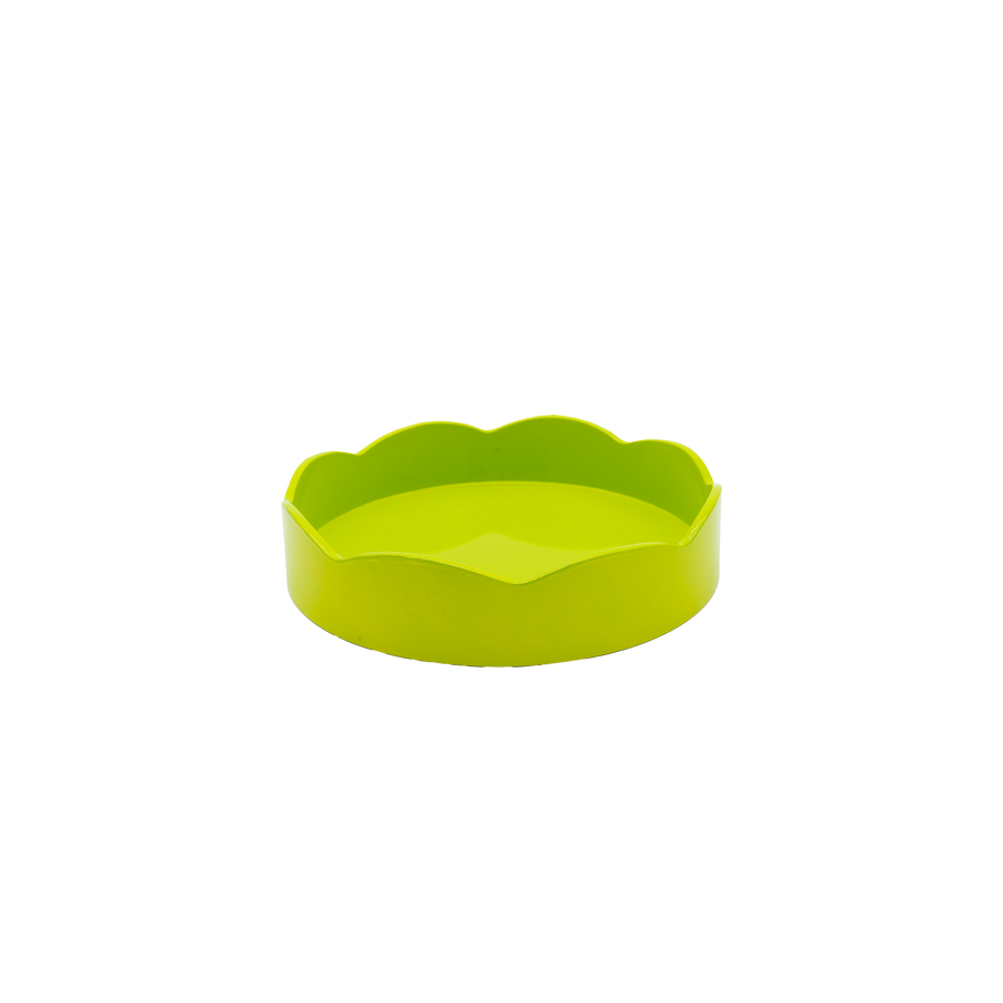 Citron Round Lacquered Tray, Small