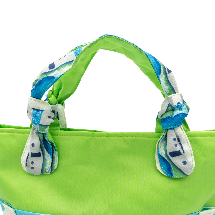 Clouds and Tugs/Lime Outside Bag