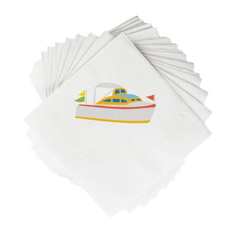 Cocktail Cruisin’ White Cocktail Napkins