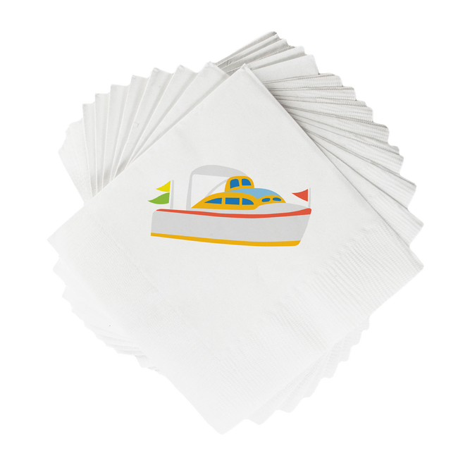 Cocktail Cruisin’ White Cocktail Napkins