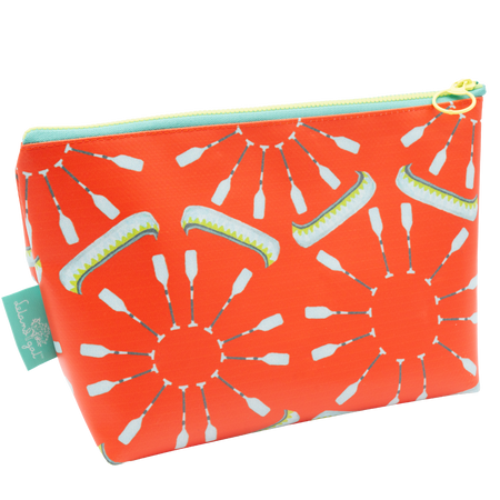 Coral Canoe and Oars Dew Drop Ditty Bag