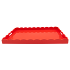 Coral Lacquered Island Tray, Large