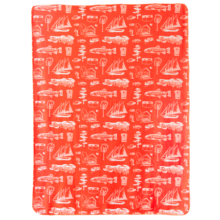 Coral Leland Toile Sherpa