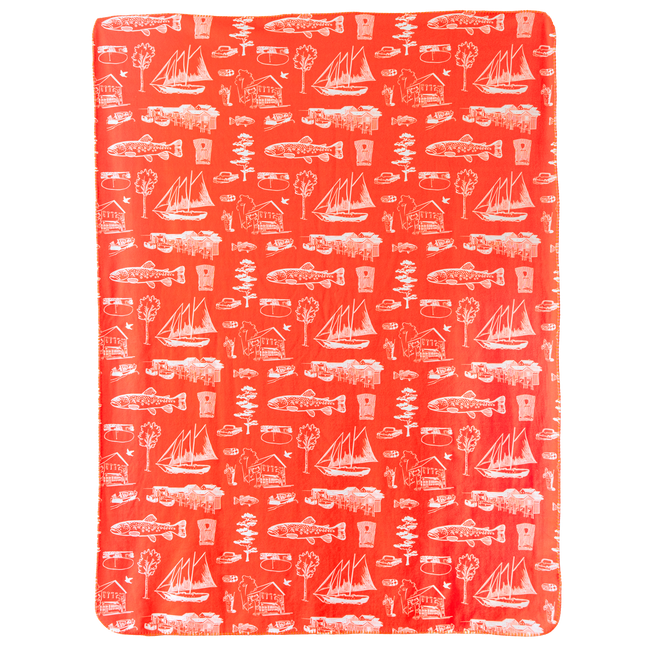 Coral Leland Toile Sherpa