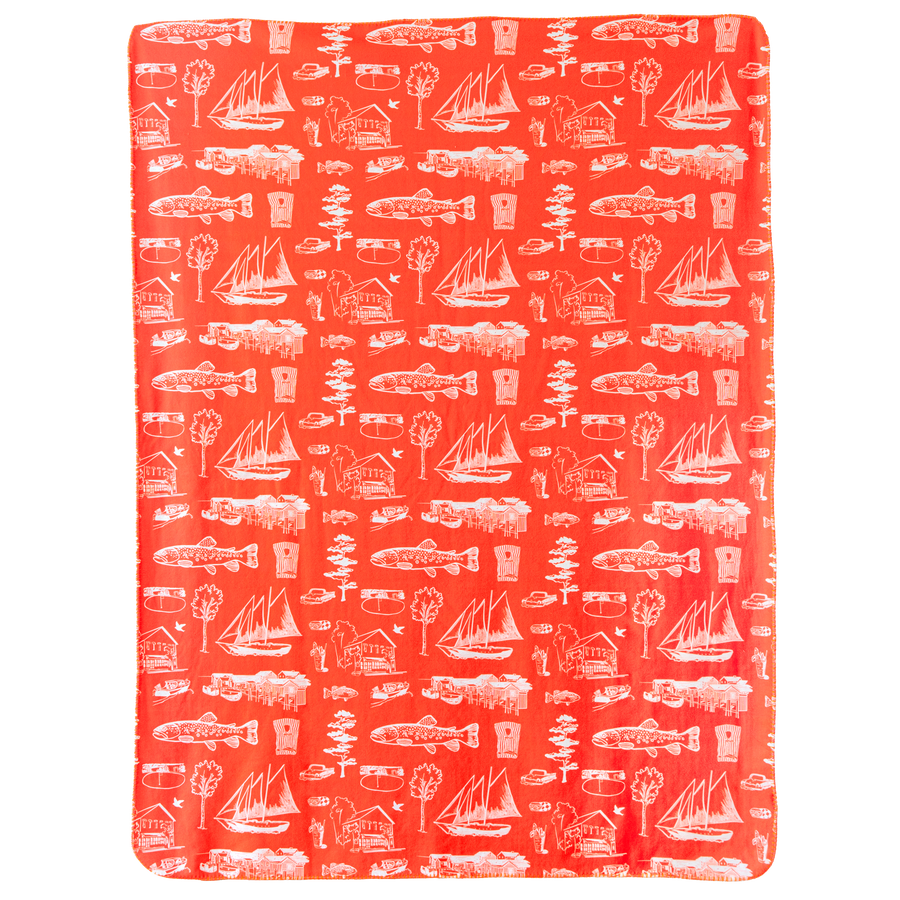 Coral Leland Toile Sherpa