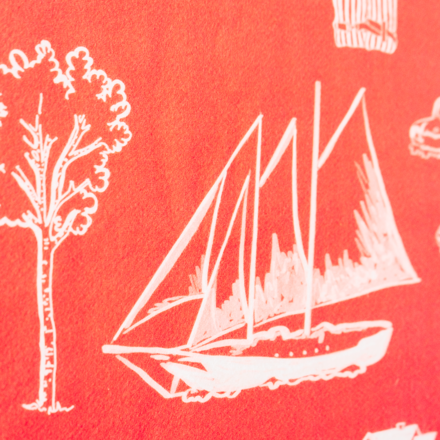 Coral Leland Toile Sherpa