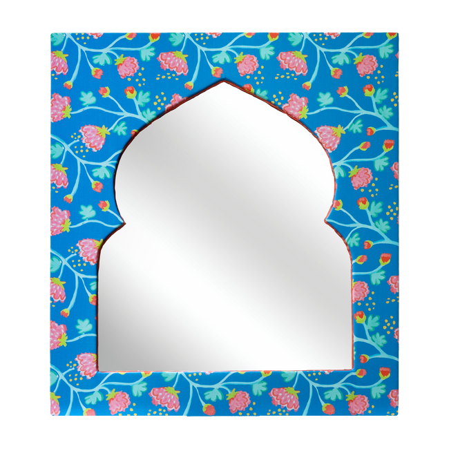 Cornflower Peony Waltz Upholstered Mirror