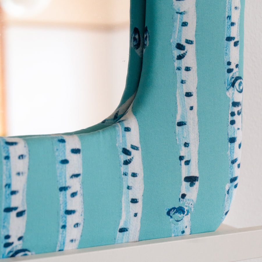 Cyan Birch Upholstered Mirror