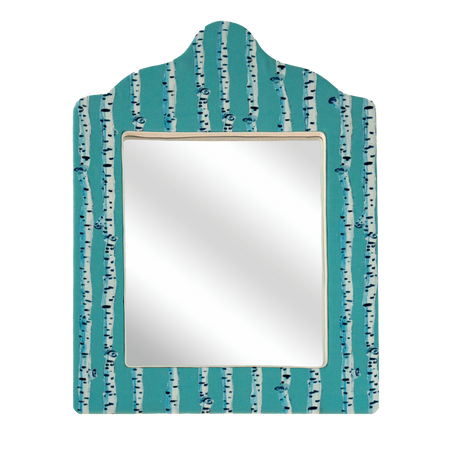 Cyan Birch Upholstered Mirror