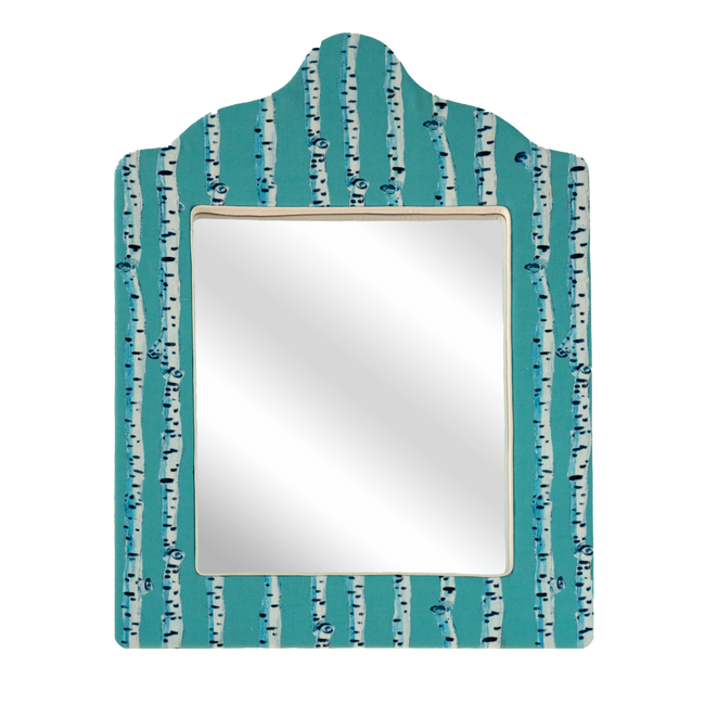 Cyan Birch Upholstered Mirror