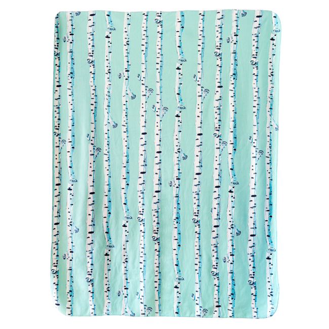 Cyan Birch Stripe Sherpa