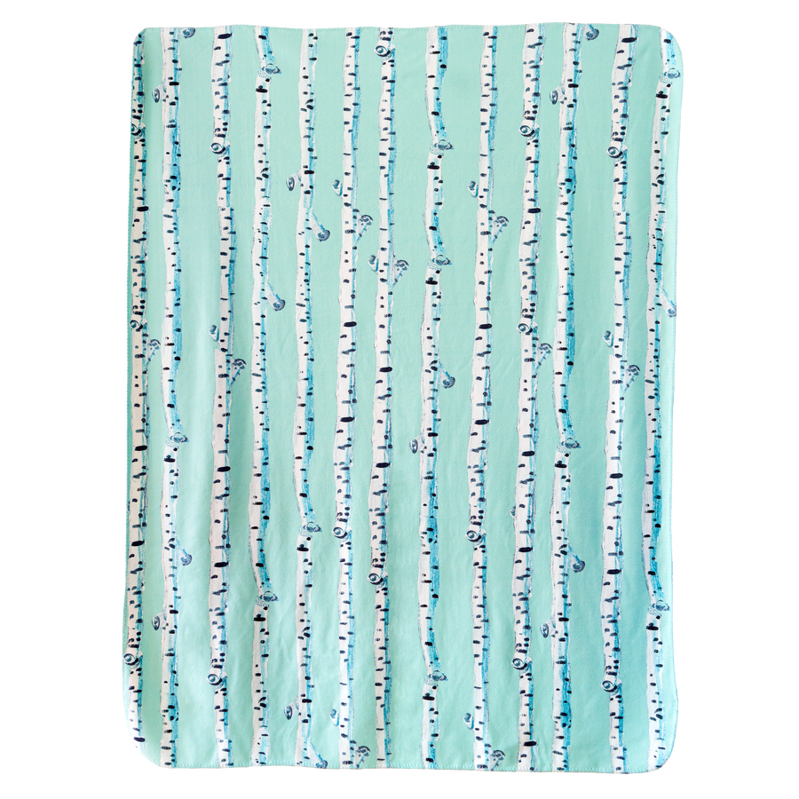 Cyan Birch Stripe Sherpa