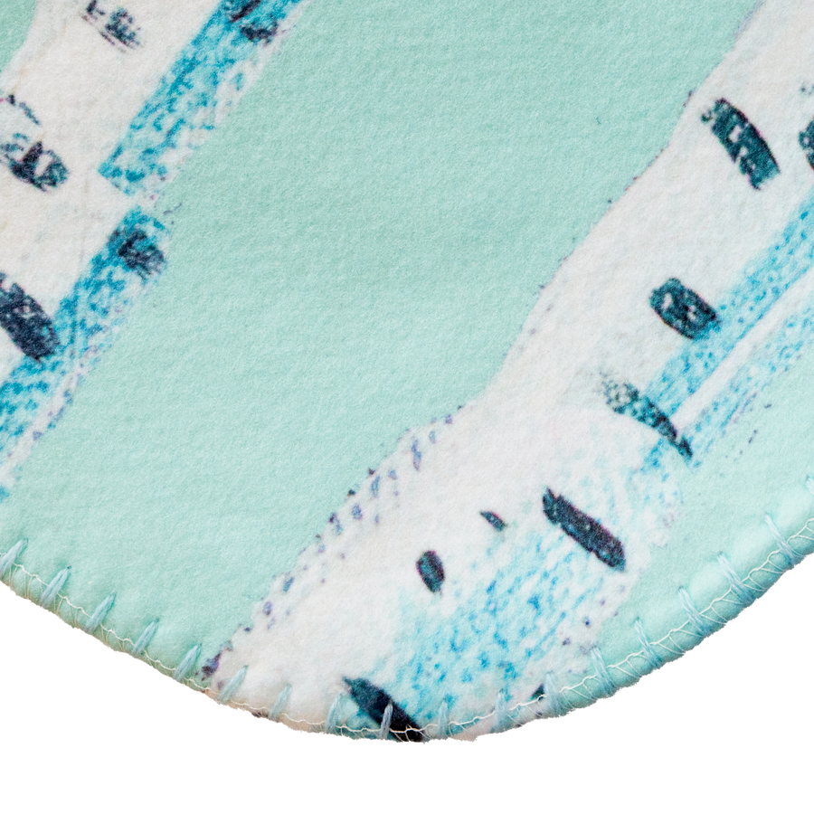 Cyan Birch Stripe Sherpa