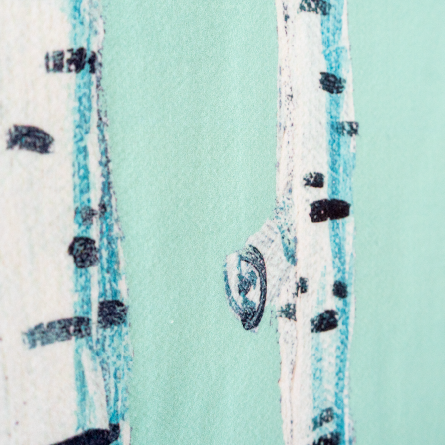 Cyan Birch Stripe Sherpa