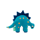 Dino Baby Lovey in Turquoise Dots and Blue Fin