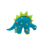 Dino Baby Lovey in Turquoise Dots and Citron Fin