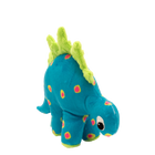 Dino Baby Lovey in Turquoise Dots and Citron Fin