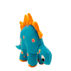 Dino Baby Lovey in Turquoise Dots and Orange Fin