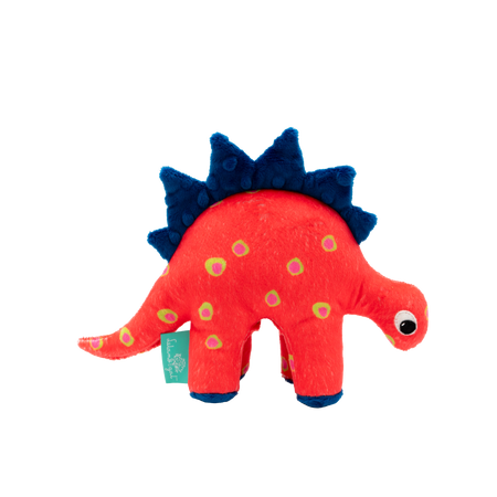 Dino Baby Lovey in Watermelon Dots and Blue Fin