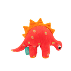 Dino Baby Lovey in Watermelon Dots and Orange Fin