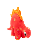 Dino Baby Lovey in Watermelon Dots and Orange Fin