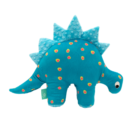Dino Dad Lovey in Turquoise Dots and Blue Fin