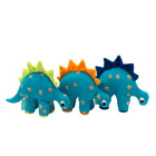 Dino Baby Lovey in Turquoise Dots and Orange Fin