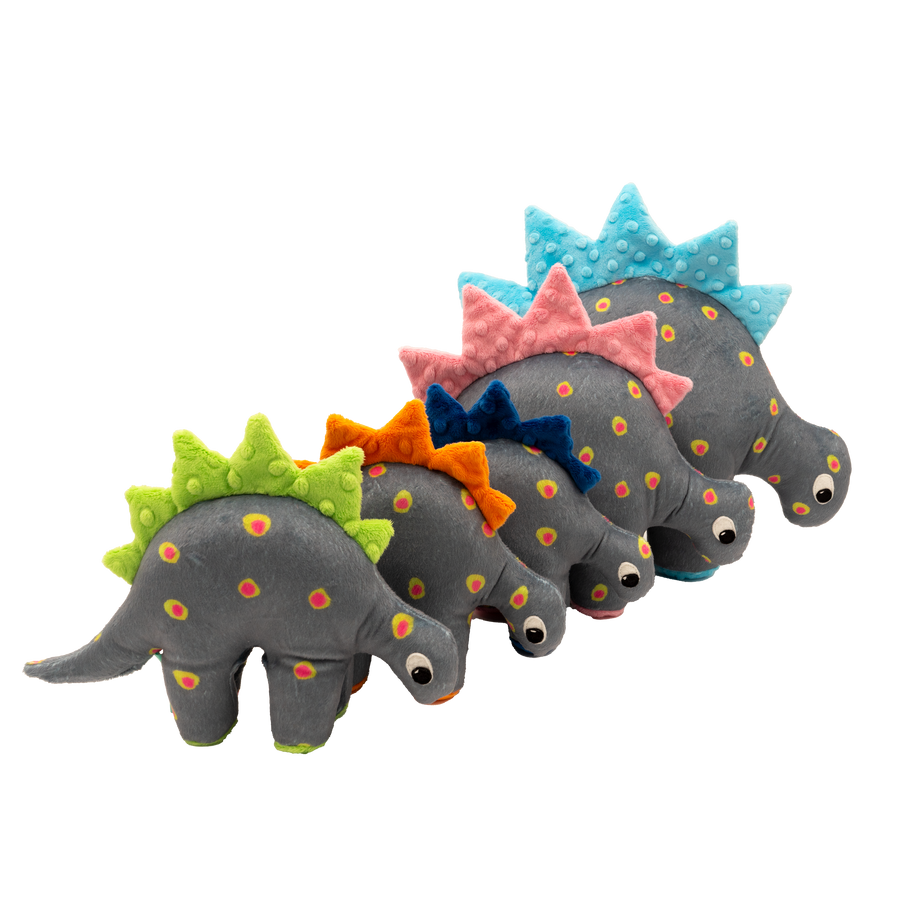 Dino Dad Lovey in Mineral Dots and Blue Fin