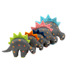 Dino Baby Lovey in Mineral Dots and Orange Fin