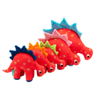 Dino Baby Lovey in Watermelon Dots and Orange Fin