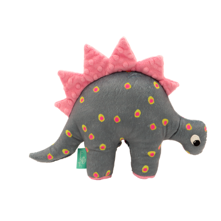 Dino Mom Lovey in Mineral Dots and Pink Fin