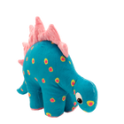 Dino Mom Lovey in Turquoise Dots and Pink Fin