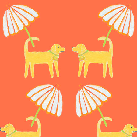 Grapefruit Dog Day Afternoon Fabric
