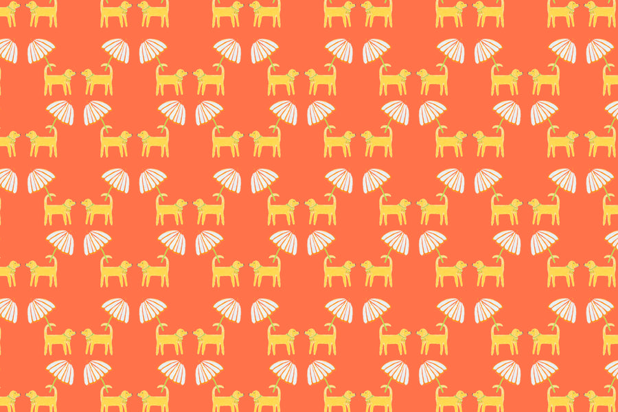 Grapefruit Dog Day Afternoon Fabric