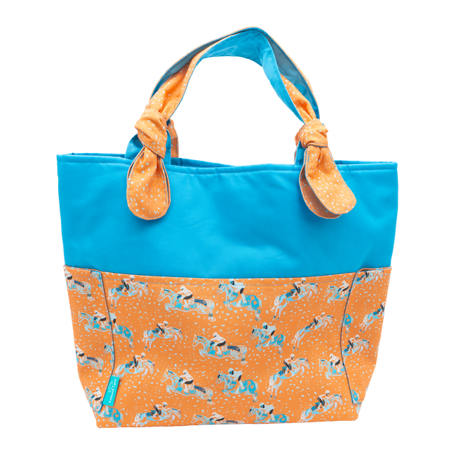Soft Orange Done and Dusted/Light Blue Outside Bag