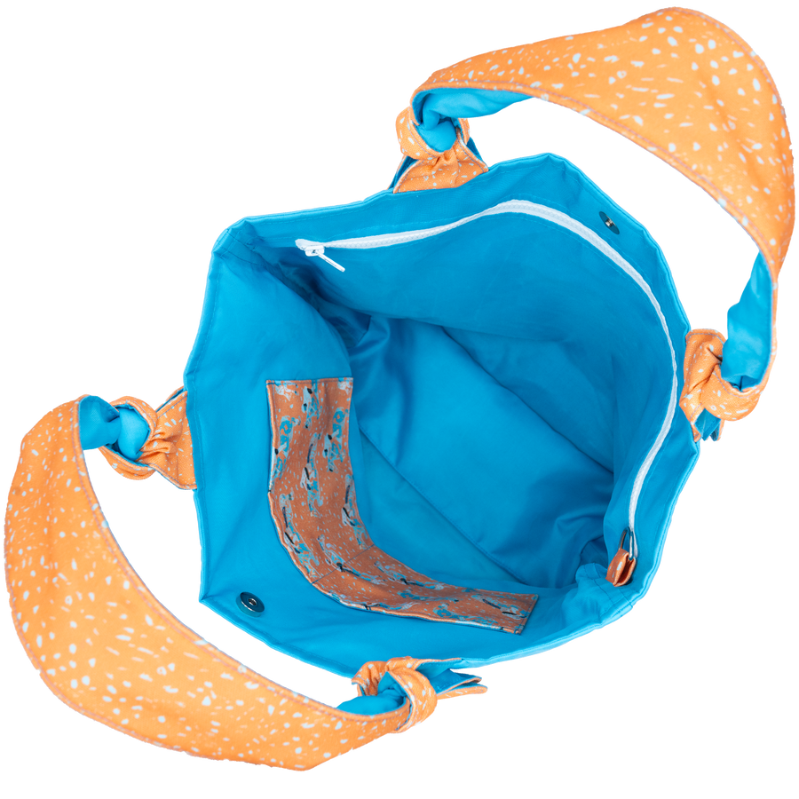 Soft Orange Done and Dusted/Light Blue Outside Bag