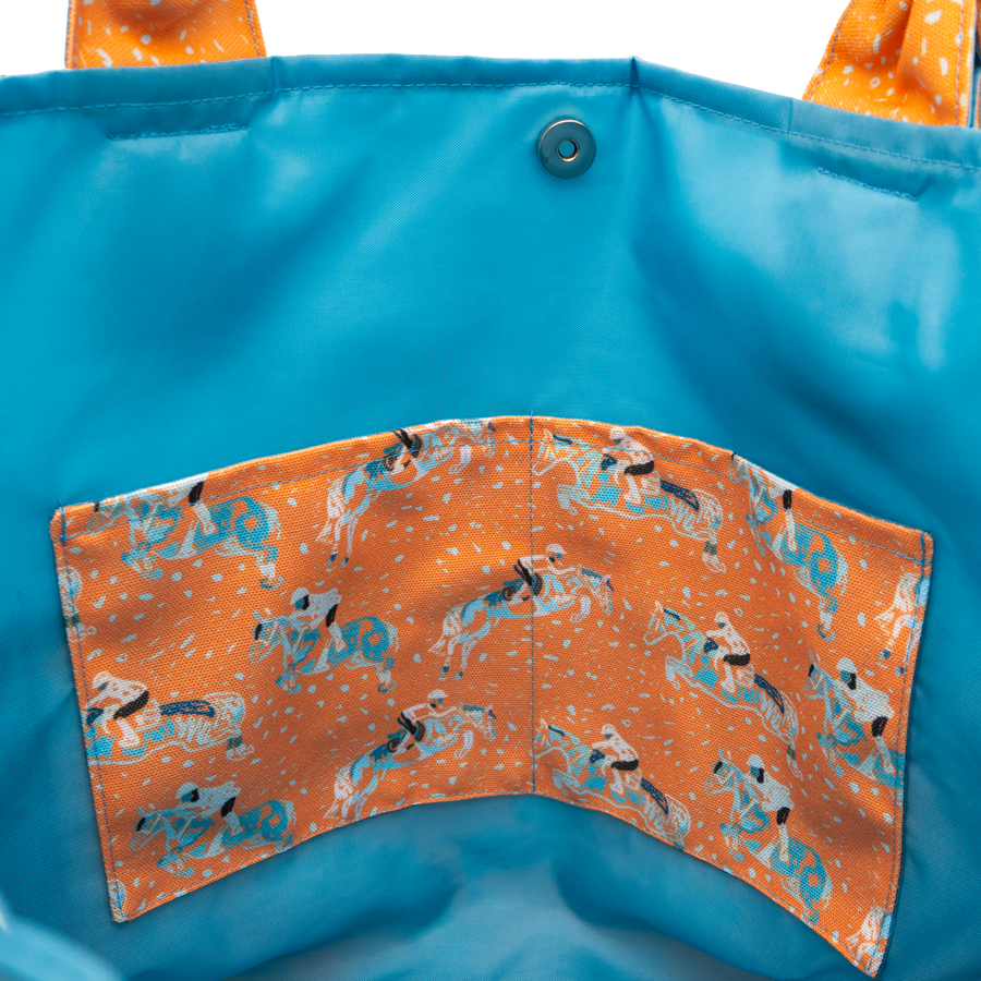 Soft Orange Done and Dusted/Light Blue Outside Bag