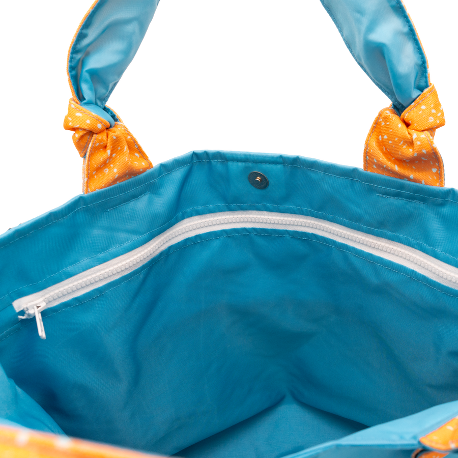 Soft Orange Done and Dusted/Light Blue Outside Bag