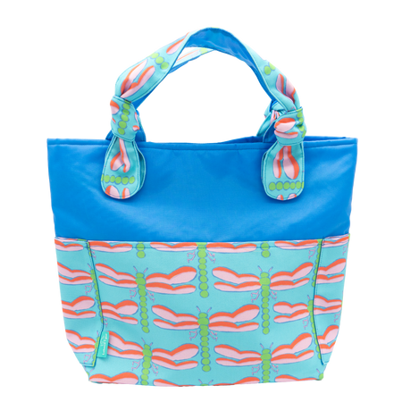 Waterfall Dragonflies/Blue Outside Bag