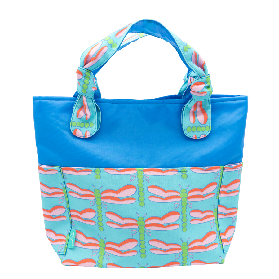 Waterfall Dragonflies/Blue Outside Bag