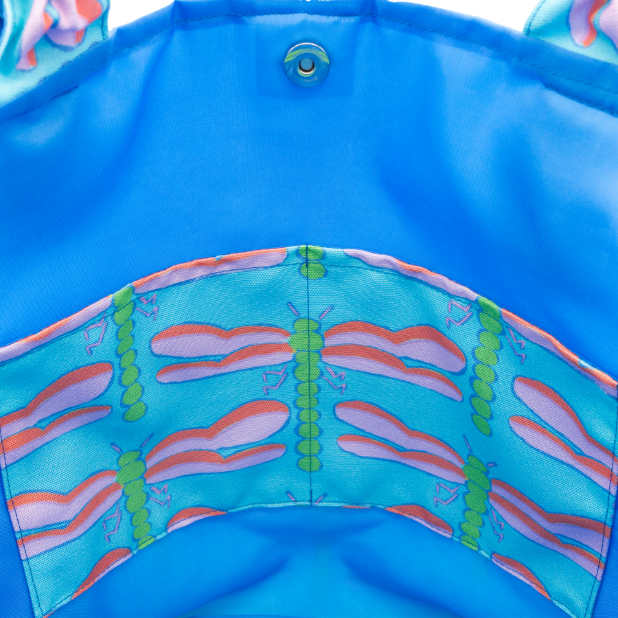 Waterfall Dragonflies/Blue Outside Bag