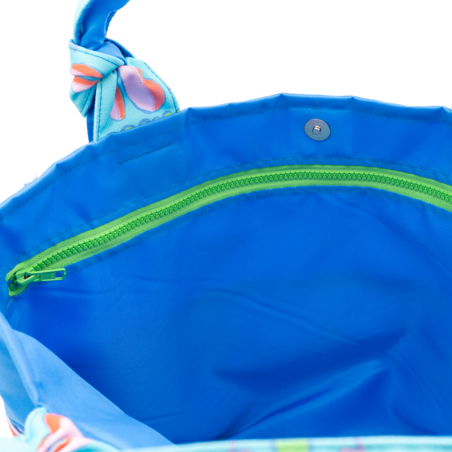 Waterfall Dragonflies/Blue Outside Bag