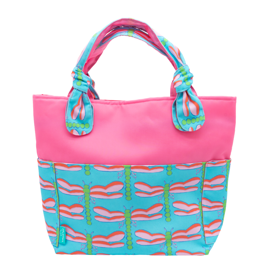 Waterfall Dragonflies/Pink Outside Bag